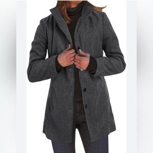 Long grey trench coat